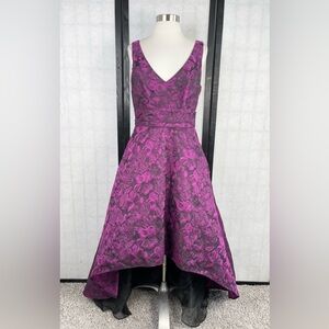 Pamella Roland Purple Floral High Low Dress. 6